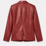 Slim Fit Maroon Blazer Back
