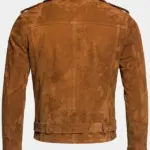 Outlaw Spirit Biker Light Brown Jacket Back