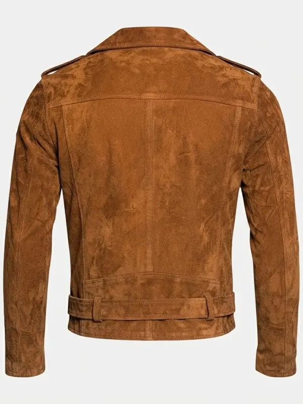 Outlaw Spirit Biker Light Brown Jacket Back