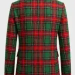 Stamzod Christmas Plaid Blazer Back