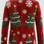 Men Stamzod Christmas Tree Corduroy Blazer Back