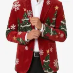 Stamzod Christmas Tree Corduroy Blazer