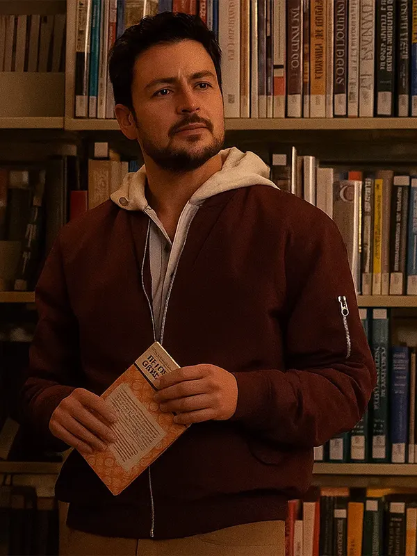 Tyler Hynes Maroon Cotton Jacket
