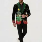 Christmas Tree Star Corduroy Blazer