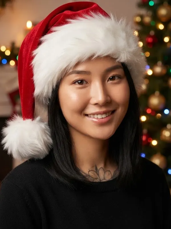 Velvet Velour Santa Hat