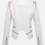 Women Celeste Studded white Jacket Back