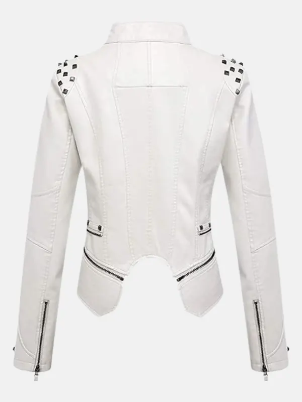 Women Celeste Studded white Jacket Back