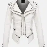 Women Celeste Studded white Jacket