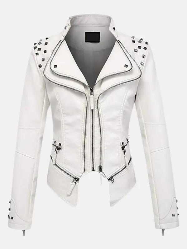 Women Celeste Studded white Jacket