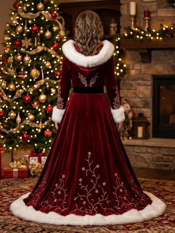 Women Christmas Claus Gown Coat