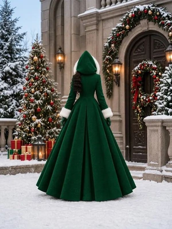 Women Christmas Cloak Coat