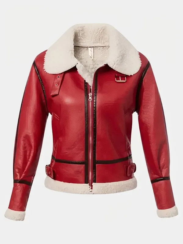 Women Christmas Leather Jacket