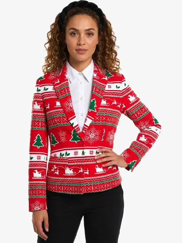 Womens Christmas Wonderland Blazer