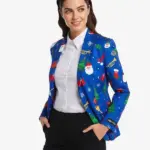 Women Festivity Blue Blazer