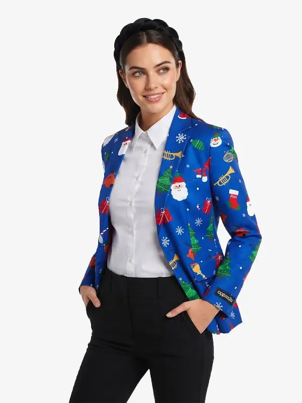 Women Festivity Blue Blazer