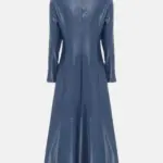 Women Mirabel Ankle Leather Blue Coat Back