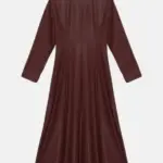 Women Mirabel Ankle Leather Burgundy Coat Back
