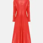 Women Mirabel Ankle Leather Red Coat Back
