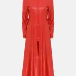 Women Mirabel Ankle Leather Red Coat