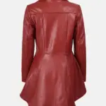 Women Peplum Biker Jacket Back