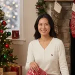 Women Red Reindeer Christmas Pyjama Set