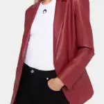 Slim Fit Maroon Blazer