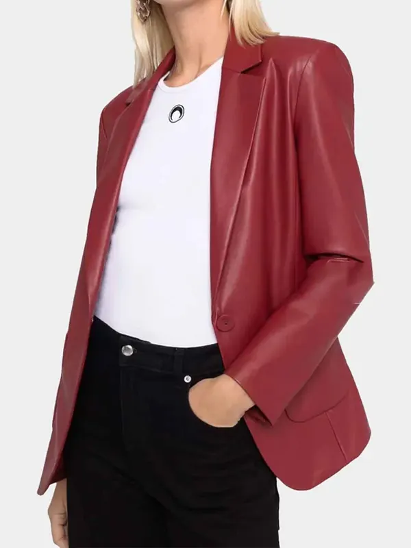 Slim Fit Maroon Blazer