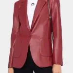 Womens Slim Fit Maroon Blazer