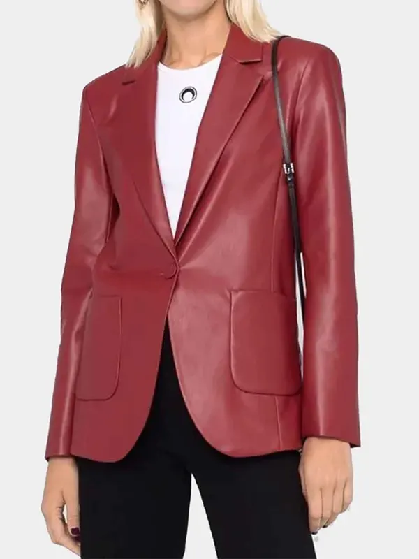 Womens Slim Fit Maroon Blazer