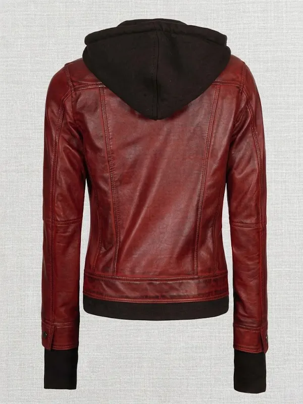Women Stunning Brown Jacket Back