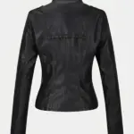 Women Vanessa Leather Moto Jacket Back