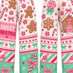 Womens Christmas Candy Cane Sweatpants,