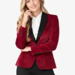 Women Deluxe Dinner Burgundy Jacket