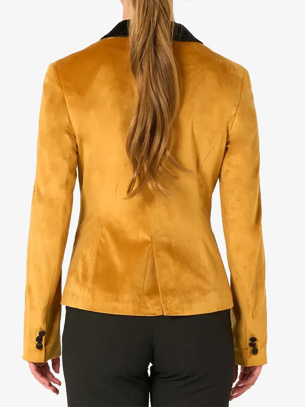 Womens Deluxe Dinner Gold Jacket Back