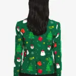 Womens Green Festivity Blazer Back