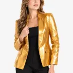 Women Gold Blazer