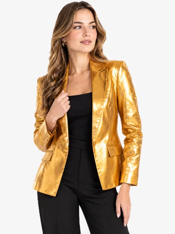 Women Gold Blazer