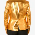 Womens Gold Blazer Back