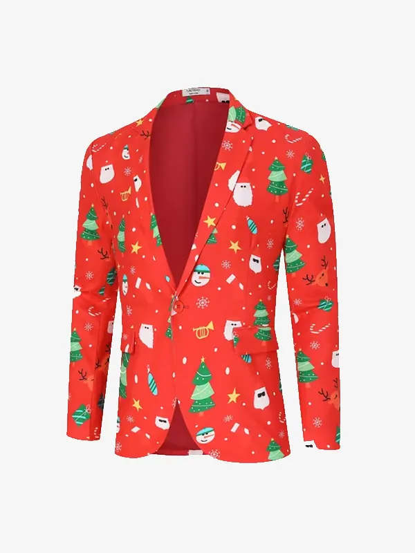 X Mas Christmas Santa Blazer