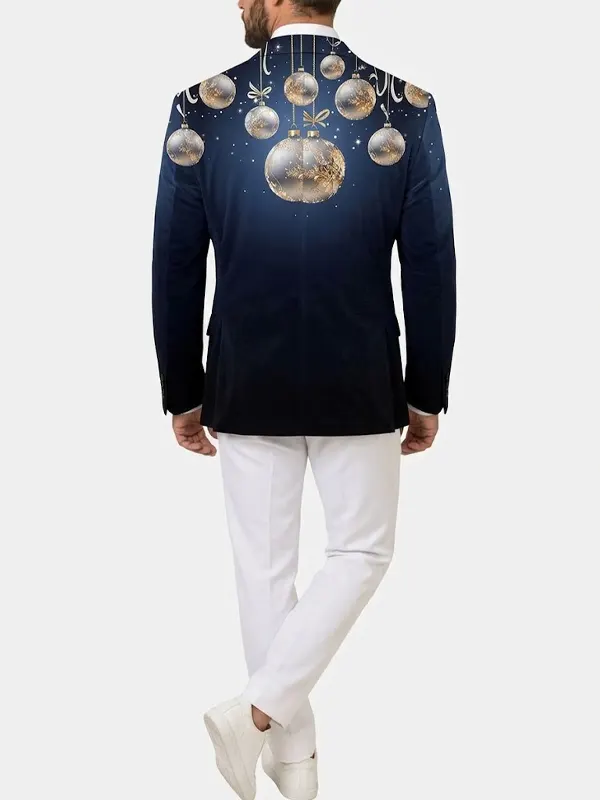X Mas Festive Slim Fit Light Blazer Back