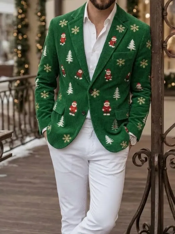 Men X Mas Kitschy Christmas Blazer