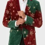 Mens Xmas Red Santa Reindeer Blaze