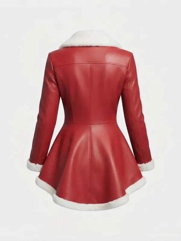 Christmas Red Leather Jacket
