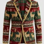 men Xmas Christmas Corduroy Ugly Blazer